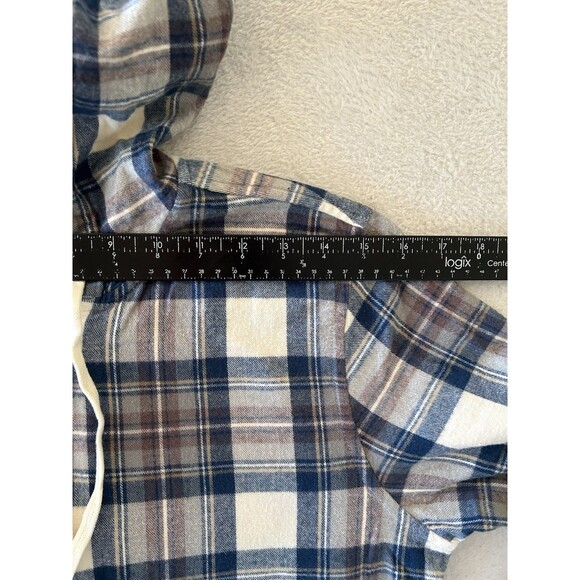 L.L. Bean Scotch Plaid Full Zip Hoodie Relaxed Fit Size Small Outdoors Fall - Picture 9 of 11